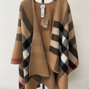 Burberry Tan and Black Checkered Wrap